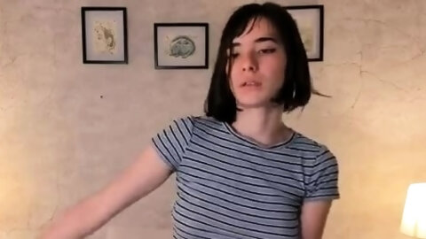 Webcam Amateur Sexy Teen Touching Her Big Tit