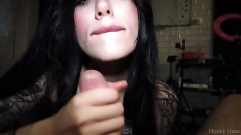 Horny Brunette Teen Gives Me A Blowjob And Lets Me Destroy Her Asshole And Deep Throat.