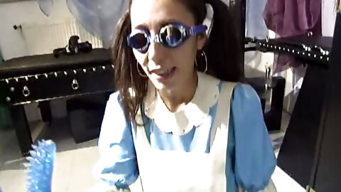 Alice In Rubber Land Is First Tied Up And Then.....