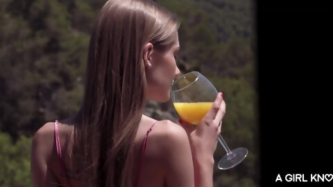 Flat Chested Teens Have Fun With Their Favorite Toys On The Couch!