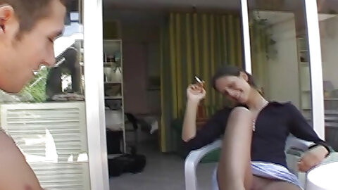 Skinny German Babe Gets Cum On Her Body And Hungry Mouth